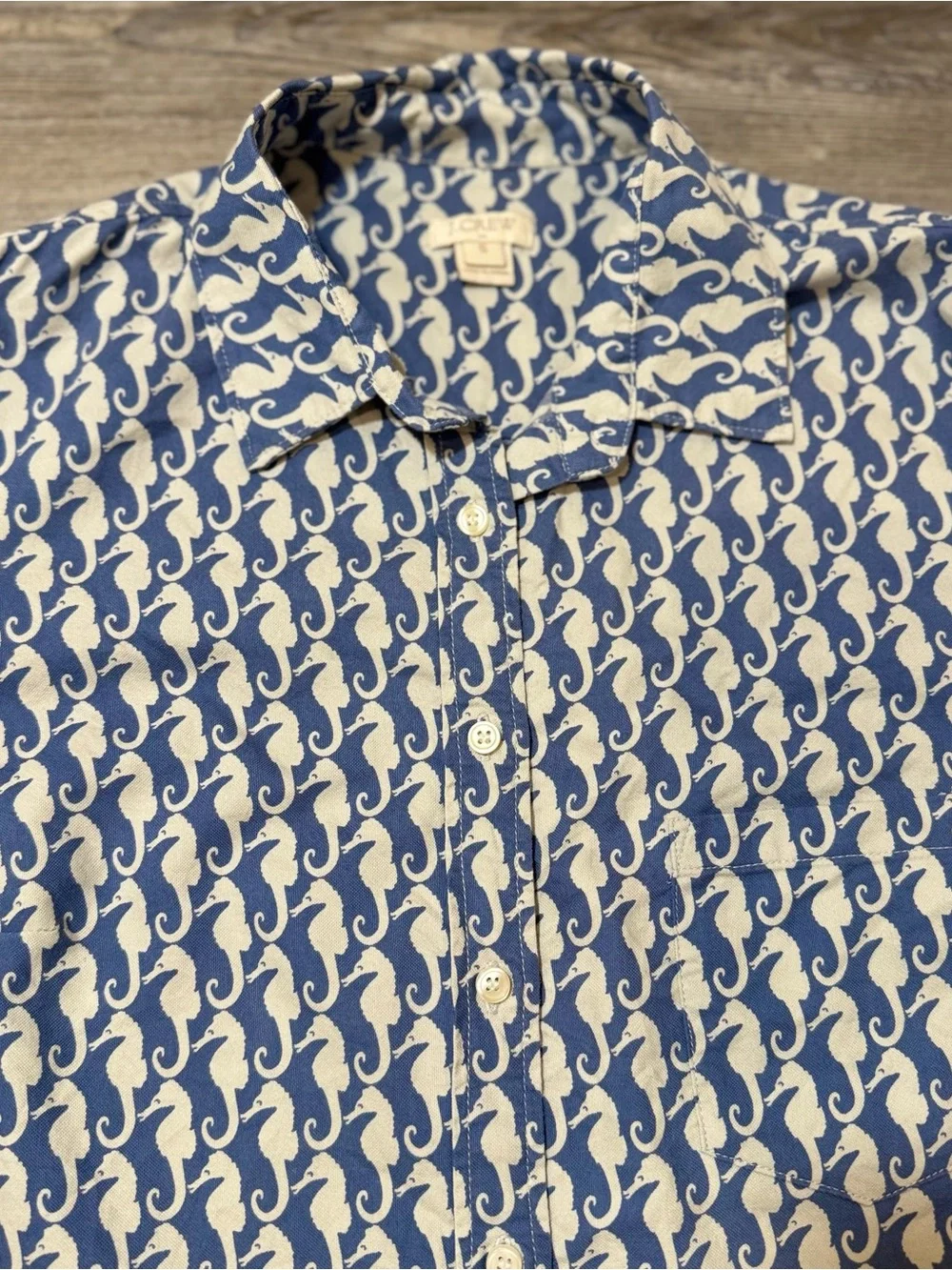 J. Crew Seahorse Print Women’s Button-Down Size Small